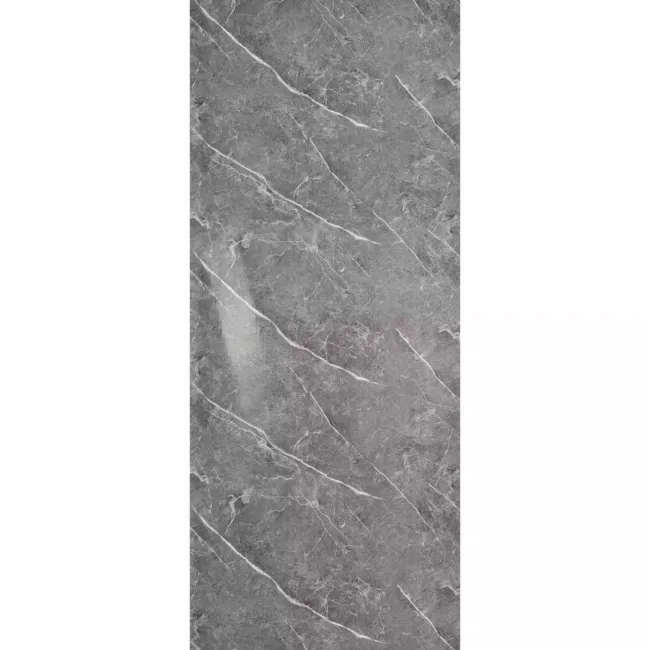 Trepanel Aqua® Gloss Grey Marble Effect PVC Shower Wall Panel