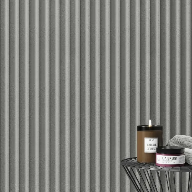 Trepanel Aqua 3D® Waterproof Grey Stone Effect Reeded Wall Panel 3 Pack (Covers 1.80 SQM)