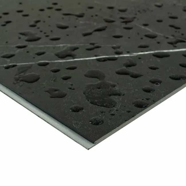 Trepanel Aqua Luxe® Black Marble Effect Embossed Satin SPC Wall Panel 4 Pack (Covers 2.80 SQM)