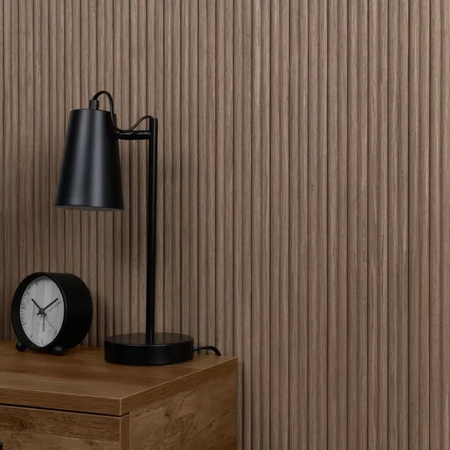 Trepanel Flex® Smoked Oak Flexible Acoustic Wood Panels 2400x300