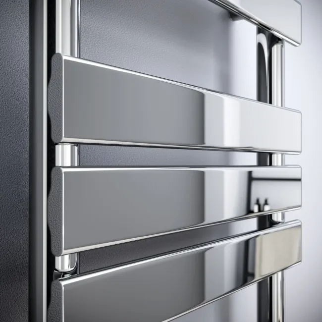 Santorini Electric Chrome Flat Panel Heated Towel Rail 1400x600mm