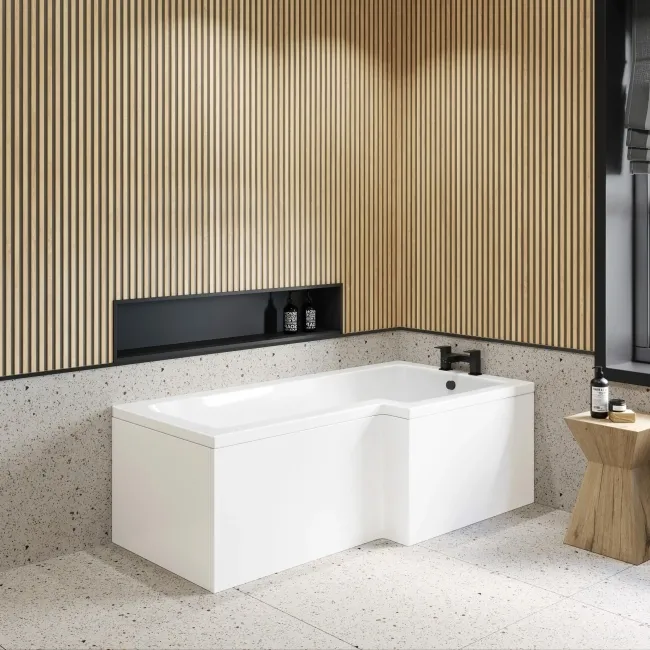 L Shaped 1700 Shower Bath - Right Handed