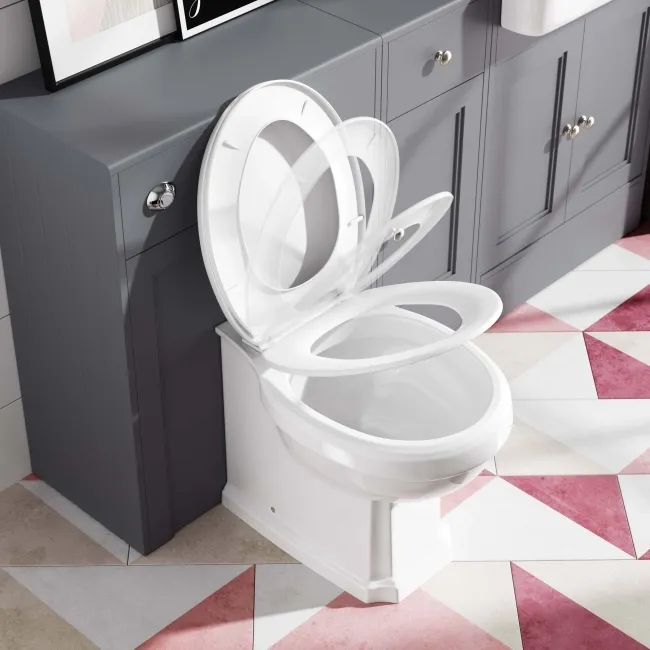 Hudson Traditional Back To Wall Toilet With Soft Close Seat