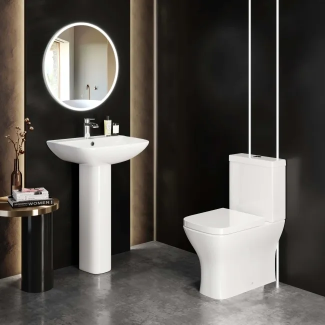 Atlanta Fully Back to Wall Close Coupled Toilet With Soft Close Seat