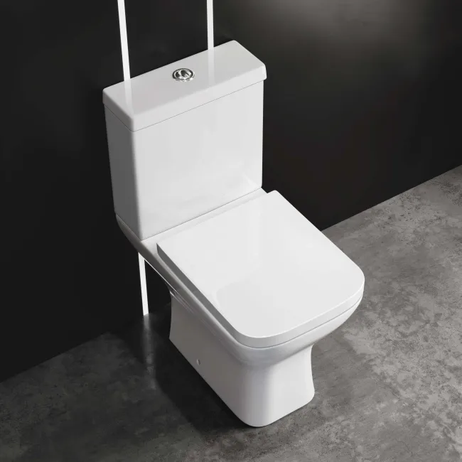 Atlanta Rimless Close Coupled Toilet With Soft Close Seat