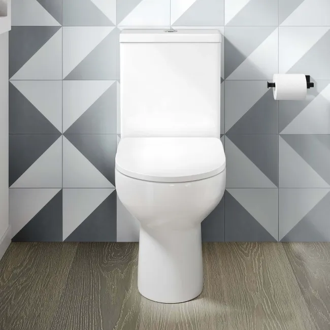 Manhattan Slimline 560 Depth Rimless Close Coupled Toilet With Soft Close Seat