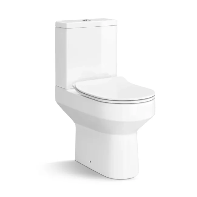 Denver Rimless Close Coupled Toilet & Pedestal Basin Set