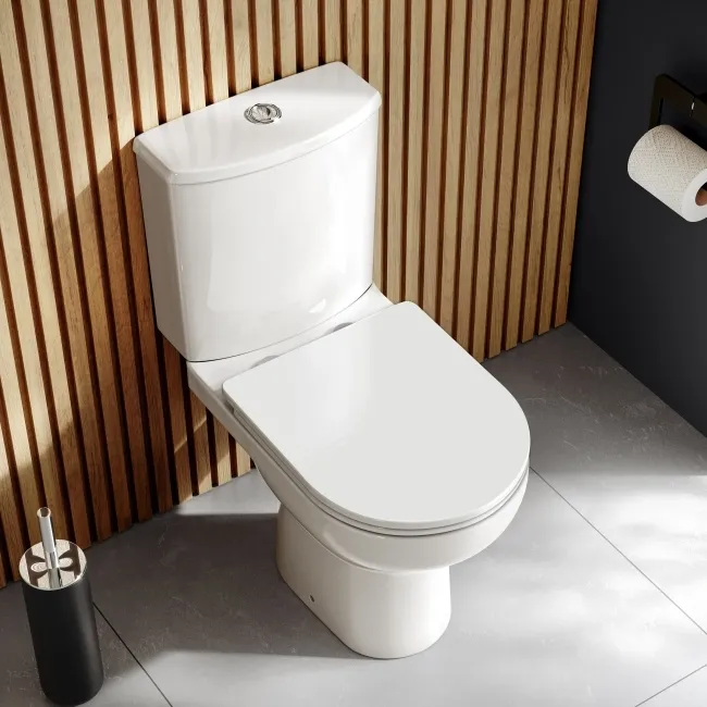 Casper Rimless Close Coupled Toilet With Slim Soft Close Seat