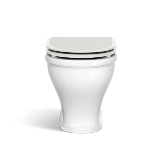 Kansas Traditional Rimless Back To Wall Toilet With Cotton White Wooden Seat