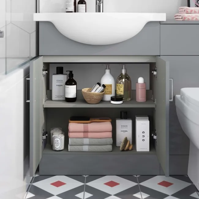 Quartz Stone Grey Combination Vanity Basin and Seattle Toilet 1150mm