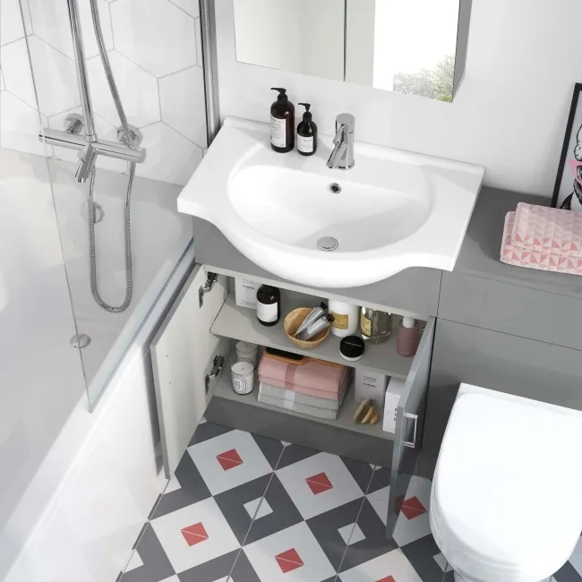 Quartz Stone Grey Combination Vanity Basin and Seattle Toilet 1150mm