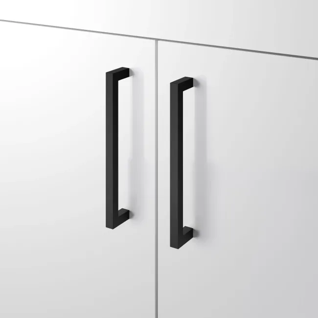 Harper Gloss White Combination Vanity Basin and Miami Toilet 1200mm - Black Accents