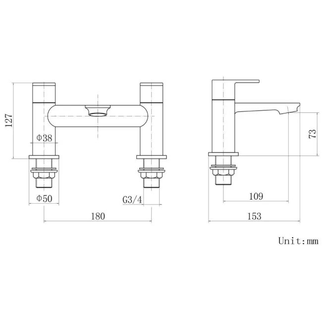 Anker Matt Black Basin & Bath Mixer Tap Set