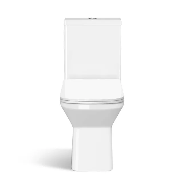 Dallas Rimless Close Coupled Toilet With Slim Soft Close Seat
