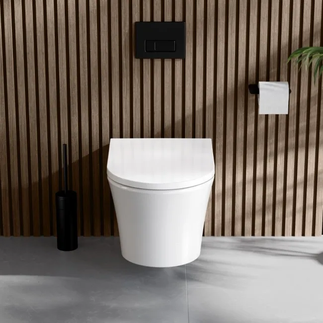 Tucson Rimless Wall Hung Toilet With Premium Soft Close Seat