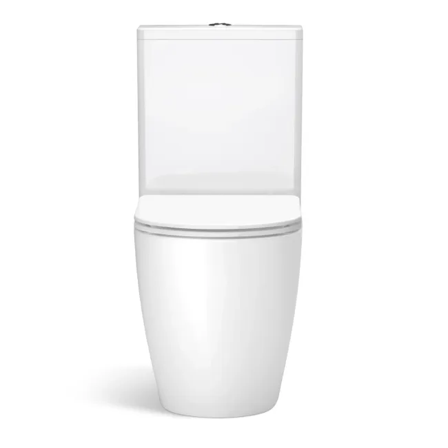 Utah Rimless Close Coupled Toilet With Premium Soft Close Slim Seat