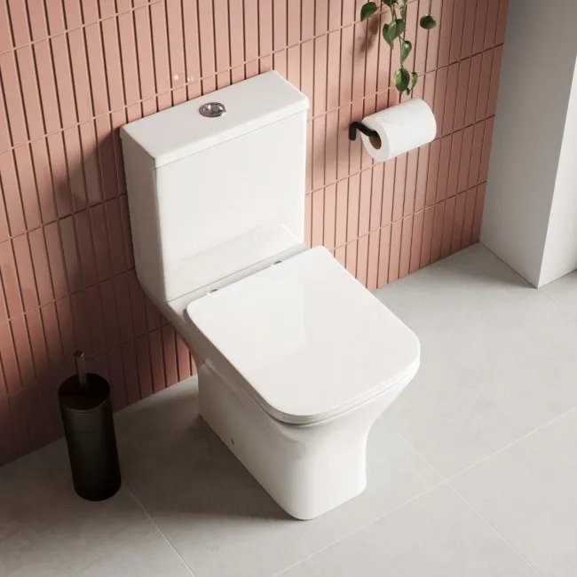 Boise Rimless Close Coupled Toilet With Premium Soft Close Slim Seat