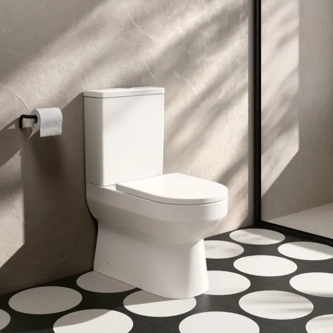 Miami Rimless Close Coupled Toilet With Soft Close Seat