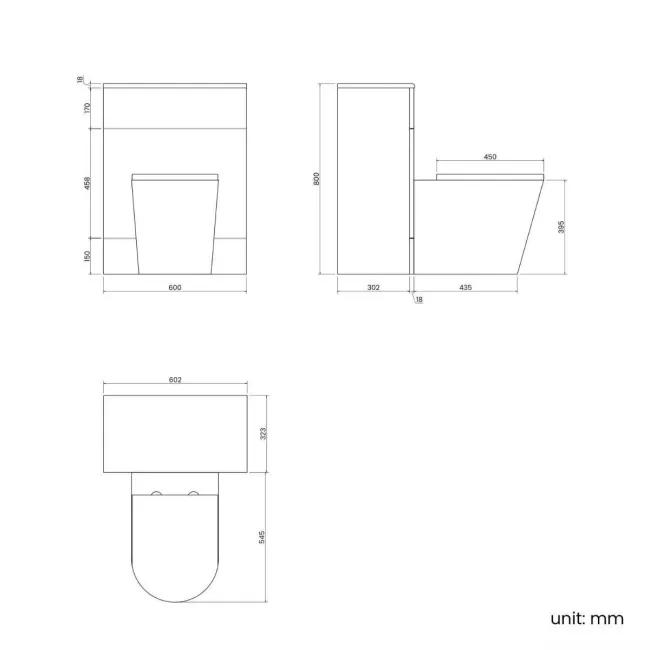 Harper Navy Blue Back To Wall Unit and Boston Toilet