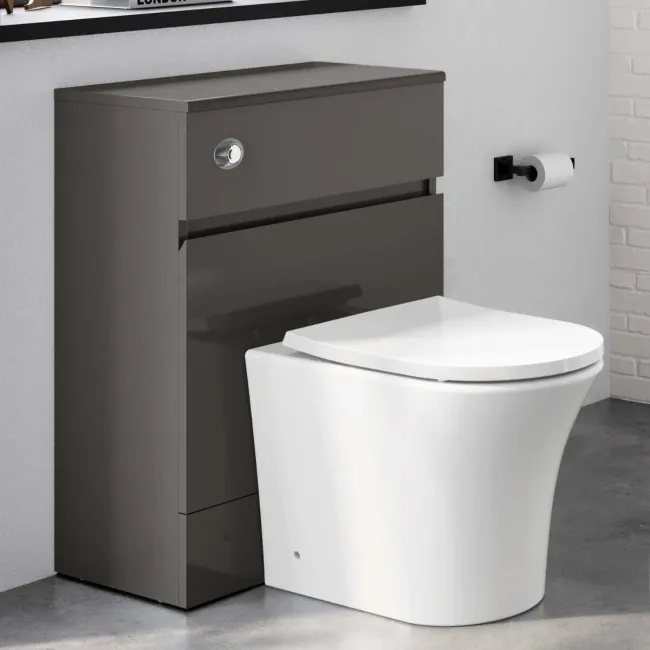 Foster Tungsten Grey Back To Wall Unit and Tucson Toilet