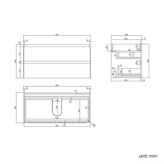 Corsica Gloss White Vanity Drawer with Marble Top & Marin Basin 1000mm