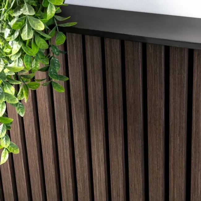 Trepanel® Walnut Brown Acoustic Half Wood Wall Panels