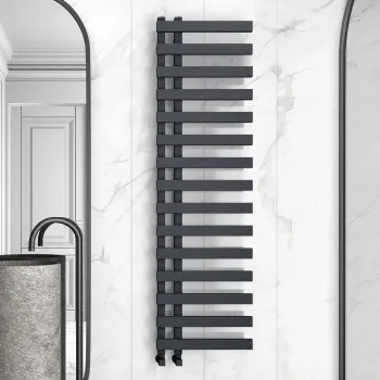 Palermo Anthracite Designer Heated Towel Rail 1600x450mm