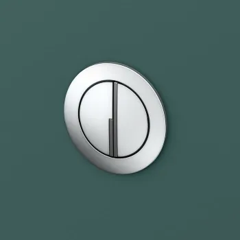 Detroit Chrome Round Push Button for Cable Operated Concealed Cistern - Dia.48mm