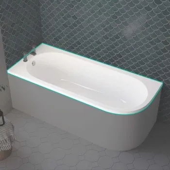 Oakham 1700 Space Saving Bath - Left Handed ( Excludes Bath Panel)