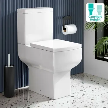 Portland Comfort Height Close Coupled Toilet With Soft Close Seat