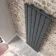 Faro Anthracite Single Flat Panel Vertical Radiator 1800x420mm