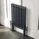Athens Anthracite Double Column Horizontal Traditional Radiator 600x425mm