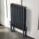 Athens Anthracite Triple Column Horizontal Traditional Radiator 600x425mm