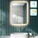 Mila Brushed Brass Backlit Illuminated LED Mirror With BLUETOOTH Speaker 700x500mm