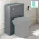 Milos Fog Grey Slimline Back To Wall Toilet Unit 500mm