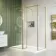 Munich Brushed Brass Framed 8mm Walk In Shower Enclosure 900mm & 700mm Glass with Return Panel