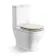 Kansas Traditional Rimless Close Coupled Toilet With Chalk White Wooden Seat