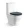 Kansas Traditional Rimless Close Coupled Toilet With Inky Blue Wooden Seat