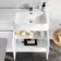 Foster Gloss White Basin Vanity With Back To Wall Unit 1200mm - Right Handed