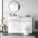 Foster Gloss White Combination Vanity Basin with Marble Top & Denver Toilet 1200mm