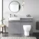 Foster Stone Grey Combination Vanity Basin and Seattle Toilet 1200mm - Left Handed