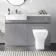 Foster Stone Grey Combination Vanity Basin and Atlanta Toilet 1200mm - Left Handed