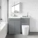 Trent Stone Grey Combination Vanity Basin and Boston Toilet 1100mm - Left Handed