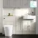 Monaco Chalk White Combination Vanity Basin with Marble Top and Boston Toilet 1500mm