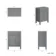 Bermuda Dove Grey Cabinet 600mm Excludes Counter Top Basin - Brushed Brass Accents