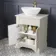 Lucia Chalk White Vanity with Marble Top & Oval Counter Top Basin 640mm - Brushed Brass Accents