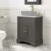 Lucia Graphite Grey Cabinet with Marble Top 640mm (Excludes Counter Top Basin) - Brushed Brass Accents