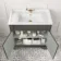 Lucia Graphite Grey Basin Vanity 830mm - Brushed Brass Accents