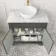 Lucia Graphite Grey Vanity with Marble Top & Round Counter Top Basin 840mm - Brushed Brass Accents