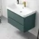 Corsica Midnight Green Wall Hung Basin Drawer Vanity 800mm